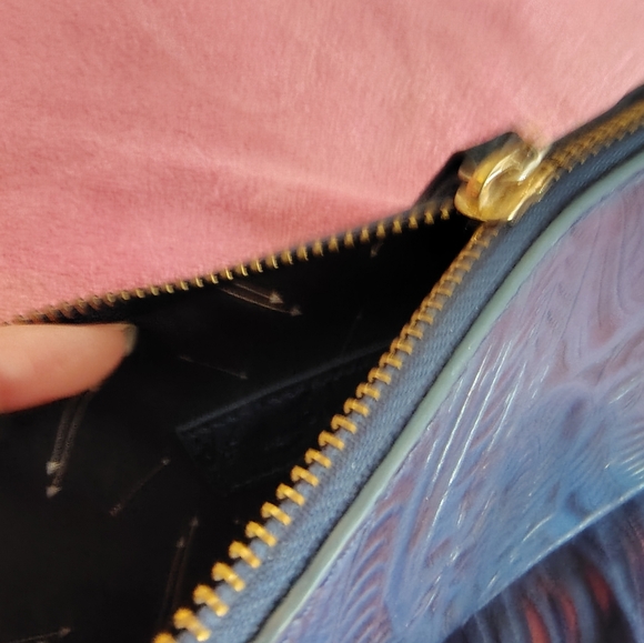 Free People Embossed Fringe Wristlet Clutch